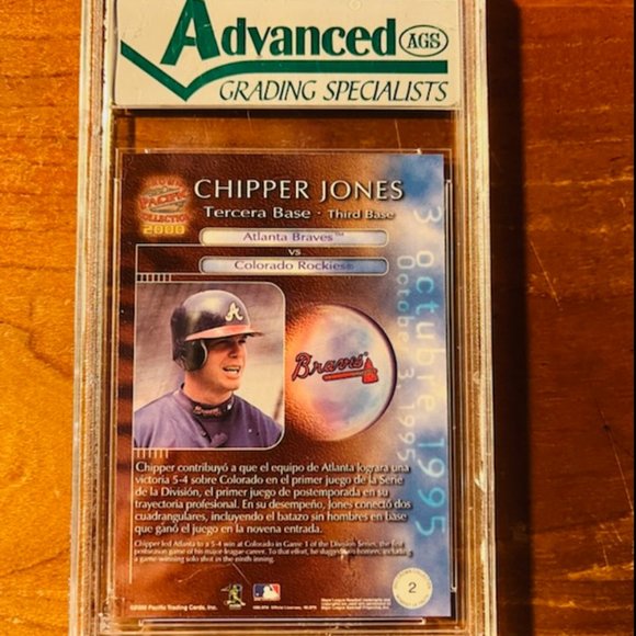 Chipper Jones Atlanta Braves Graded Baseball Card 9.5 Mint - Picture 3 of 3